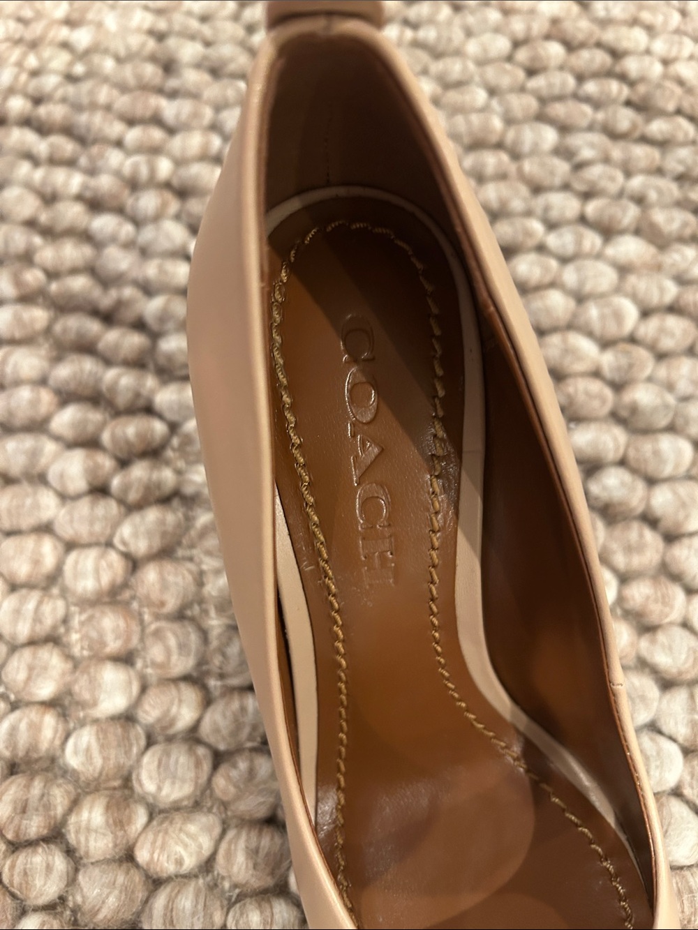 Coach Blush Beige Pointed-Toe Stiletto Pumps - Picture 3 of 5